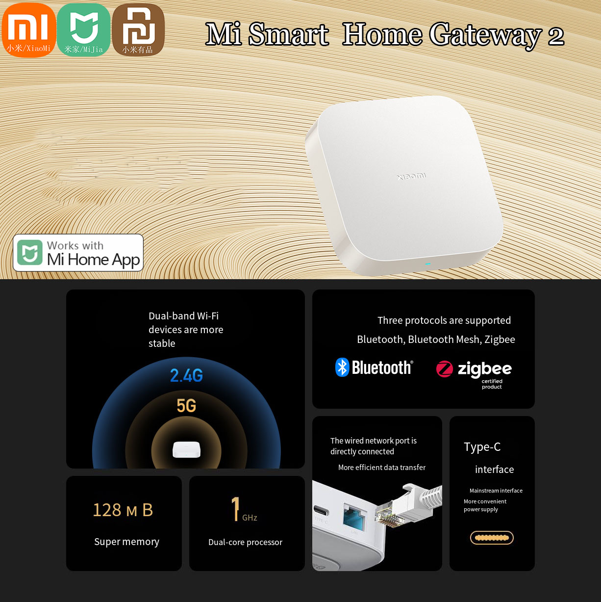 Smart Home Xiaomi Hub - Original xiaomi mijia casa inteligente hub