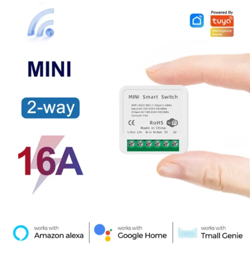 Smart Home Miniature - Interruptor WiFi Mini 16A com Controle