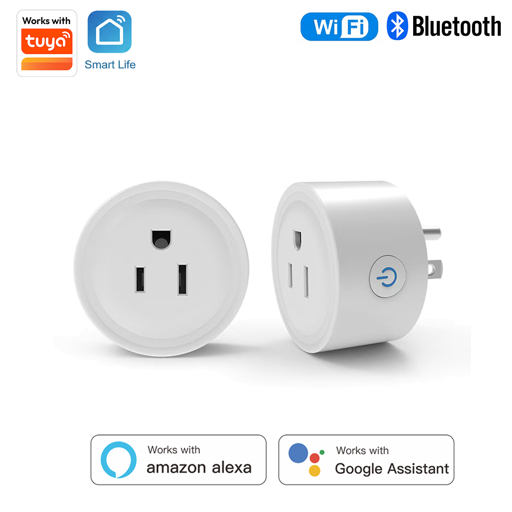 Smart Home Gadgets - Tomada Inteligente Redonda Tuya Padrão EUA