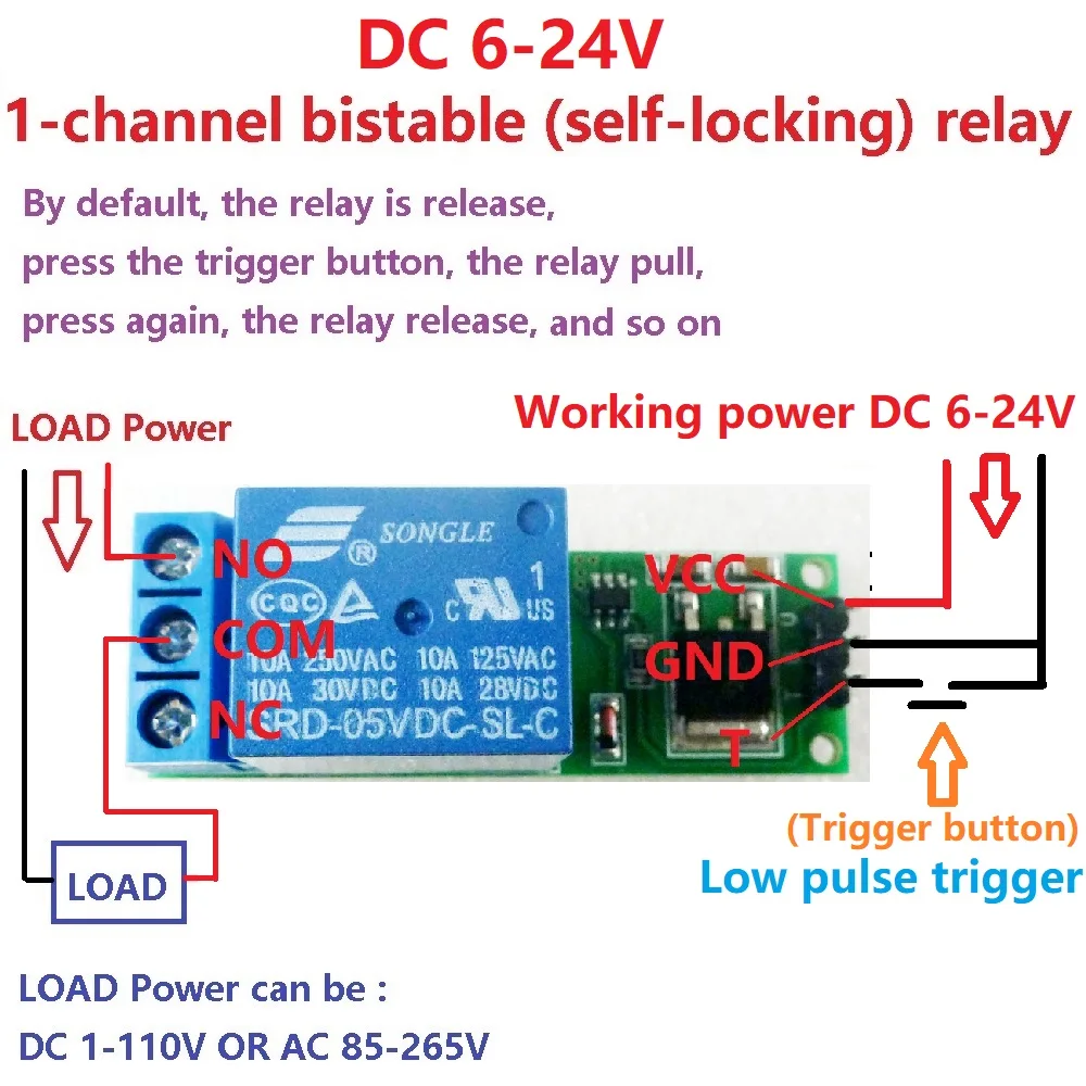 Smart Home Kit For Arduino - Módulo de Relé Flip-Flop Latch Bistável