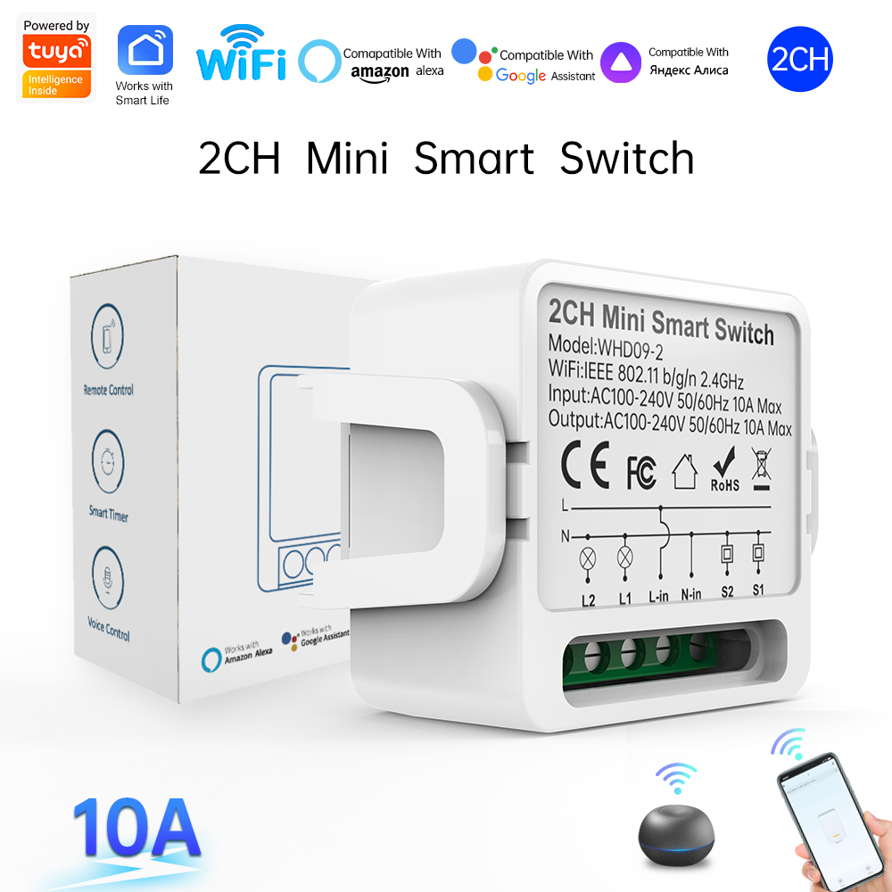 Smart Home Matter - Interruptor Inteligente Tuya de 2 Vias