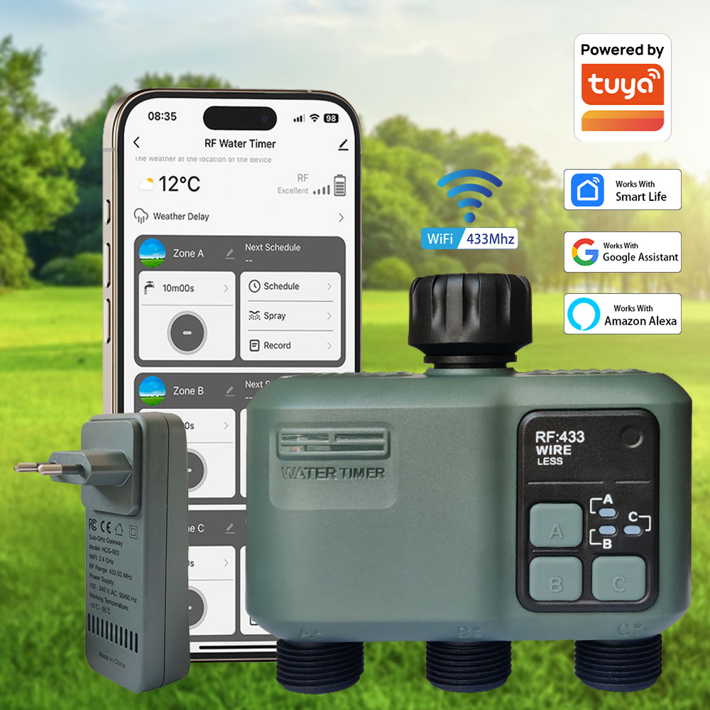 Wifi Smart Plug - Temporizador de Água Tuya Wifi+RF433 com