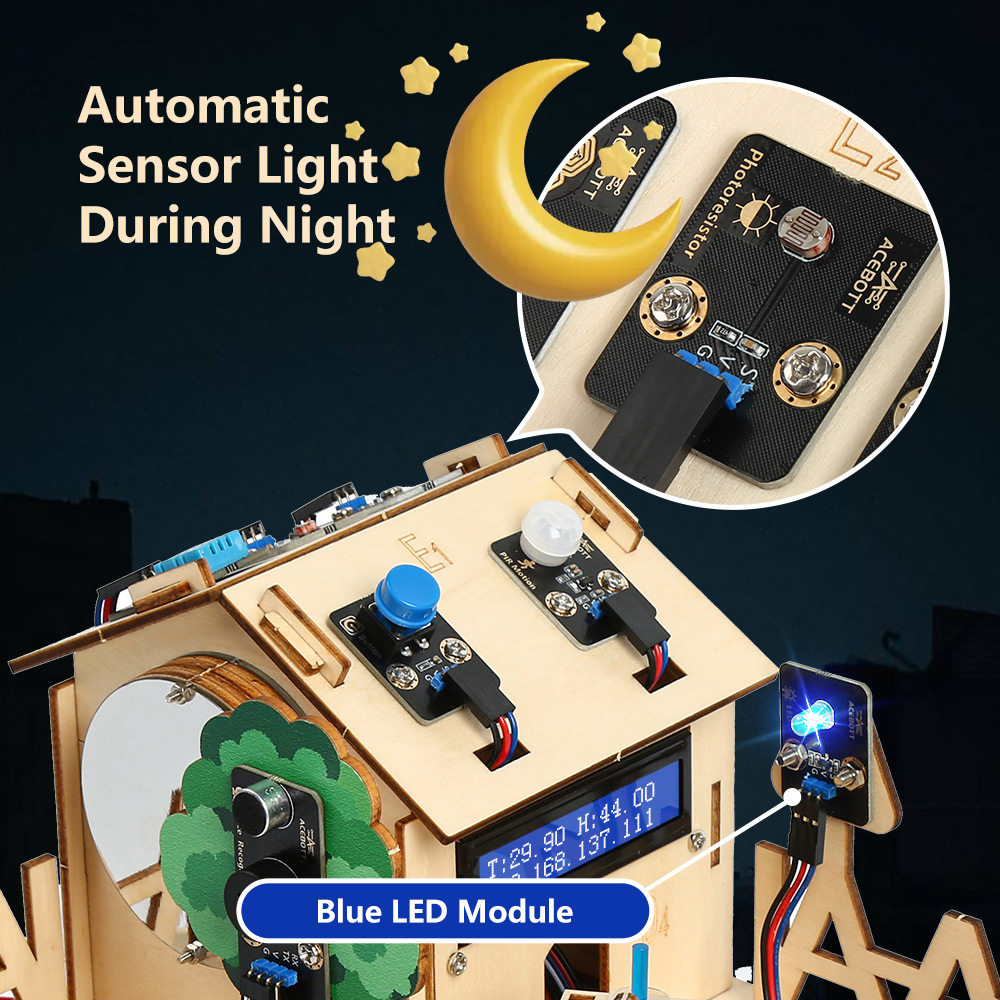 ACEBOTT Kit Inicial STEM/STEAM - Smart Home Kit For Arduino avaliação e preço