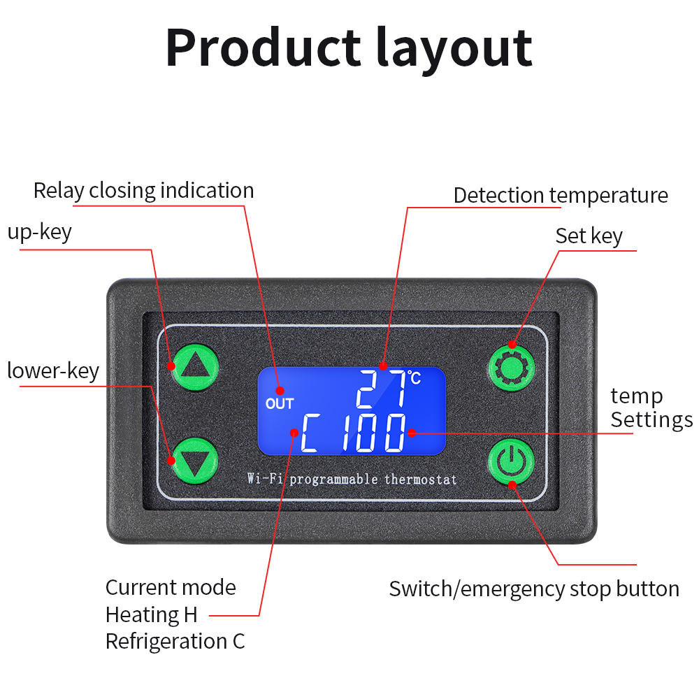Termostato digital remoto, ter - Wifi Thermostat avaliação e preço