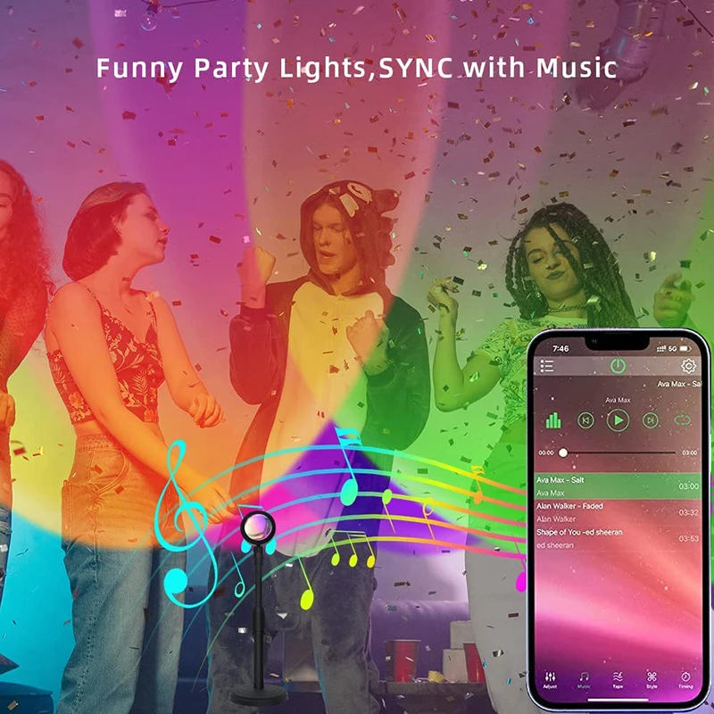 Smart LED Sunset Lamp, Lâmpada - Smart Home Matter avaliação e preço