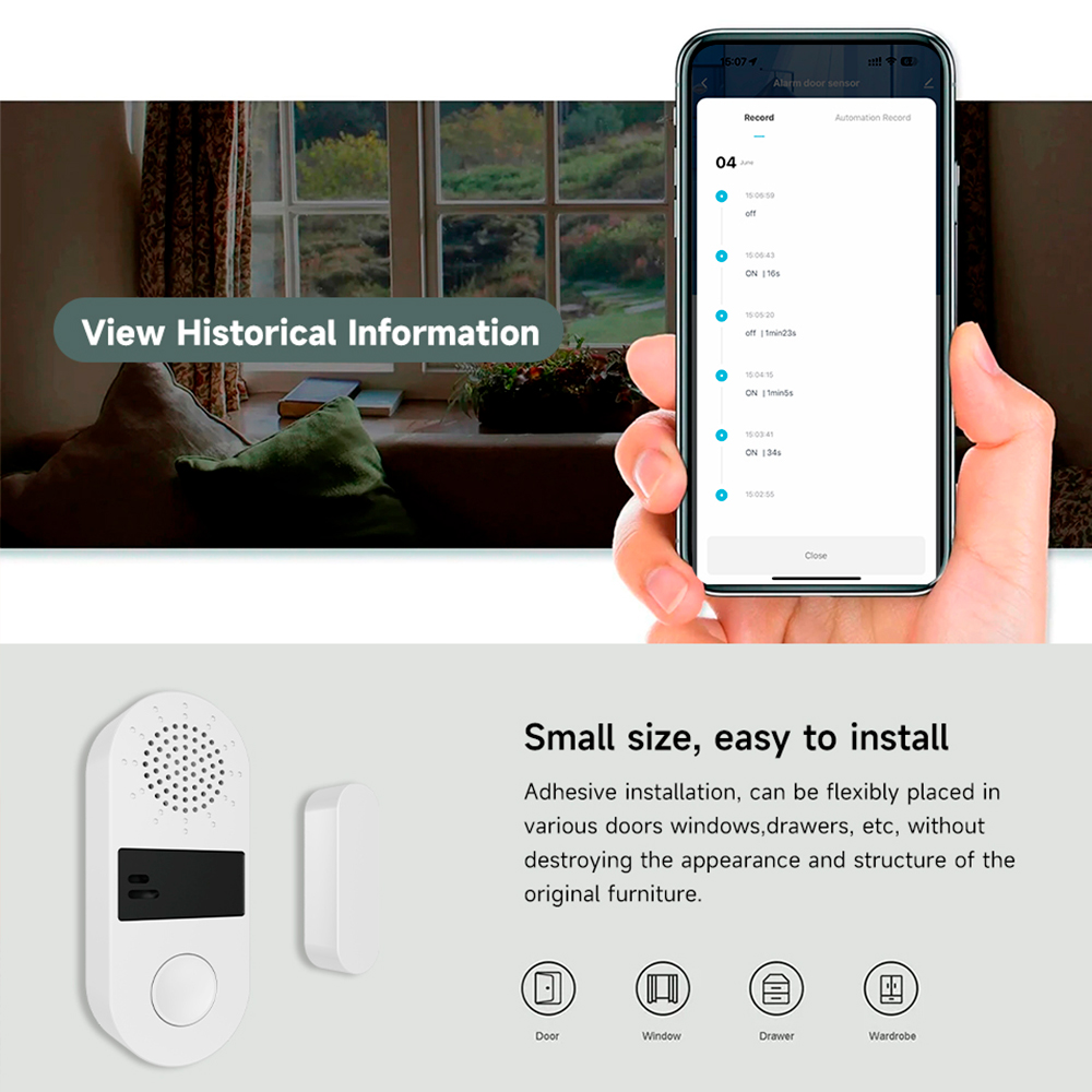 Sensor de Contato Sem Fio Tuya - Wireless Door Sensor avaliação e preço