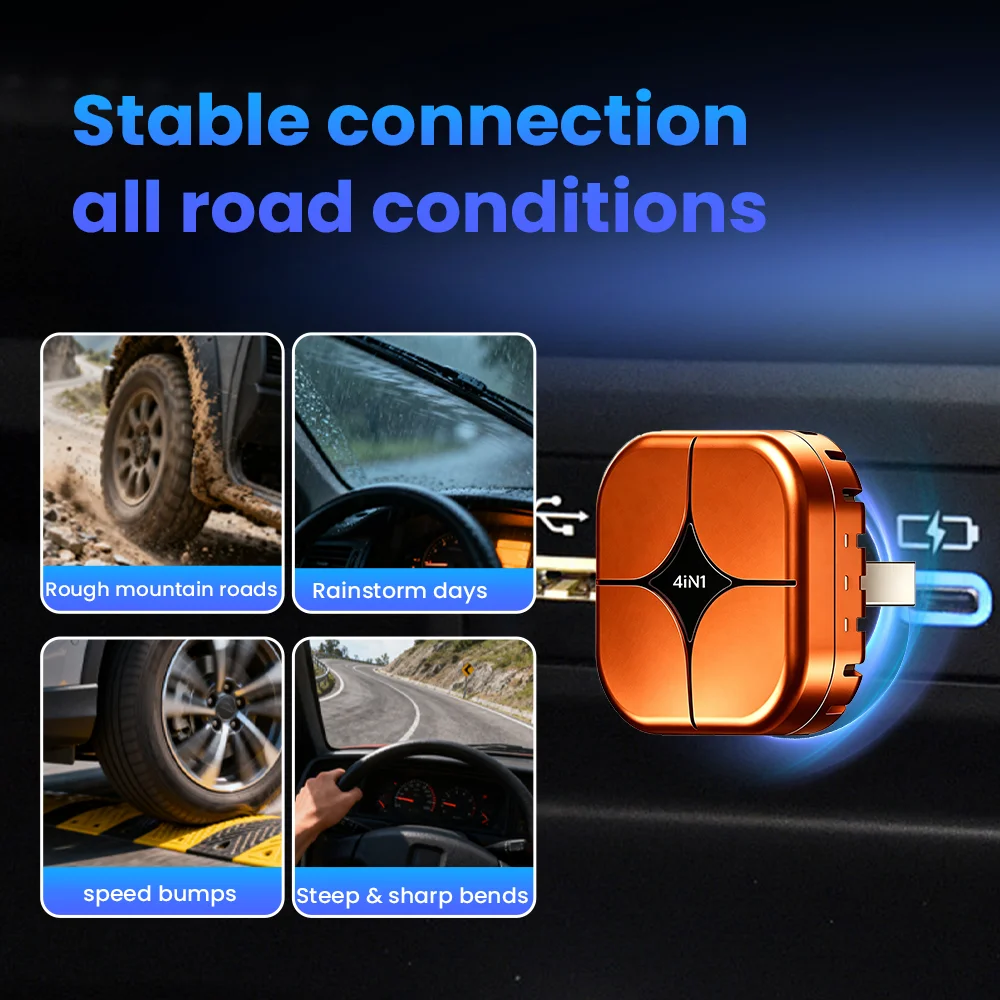 Adaptador CarPlay 4 em 1 CarRo - Wifi Smart Plug avaliação e preço