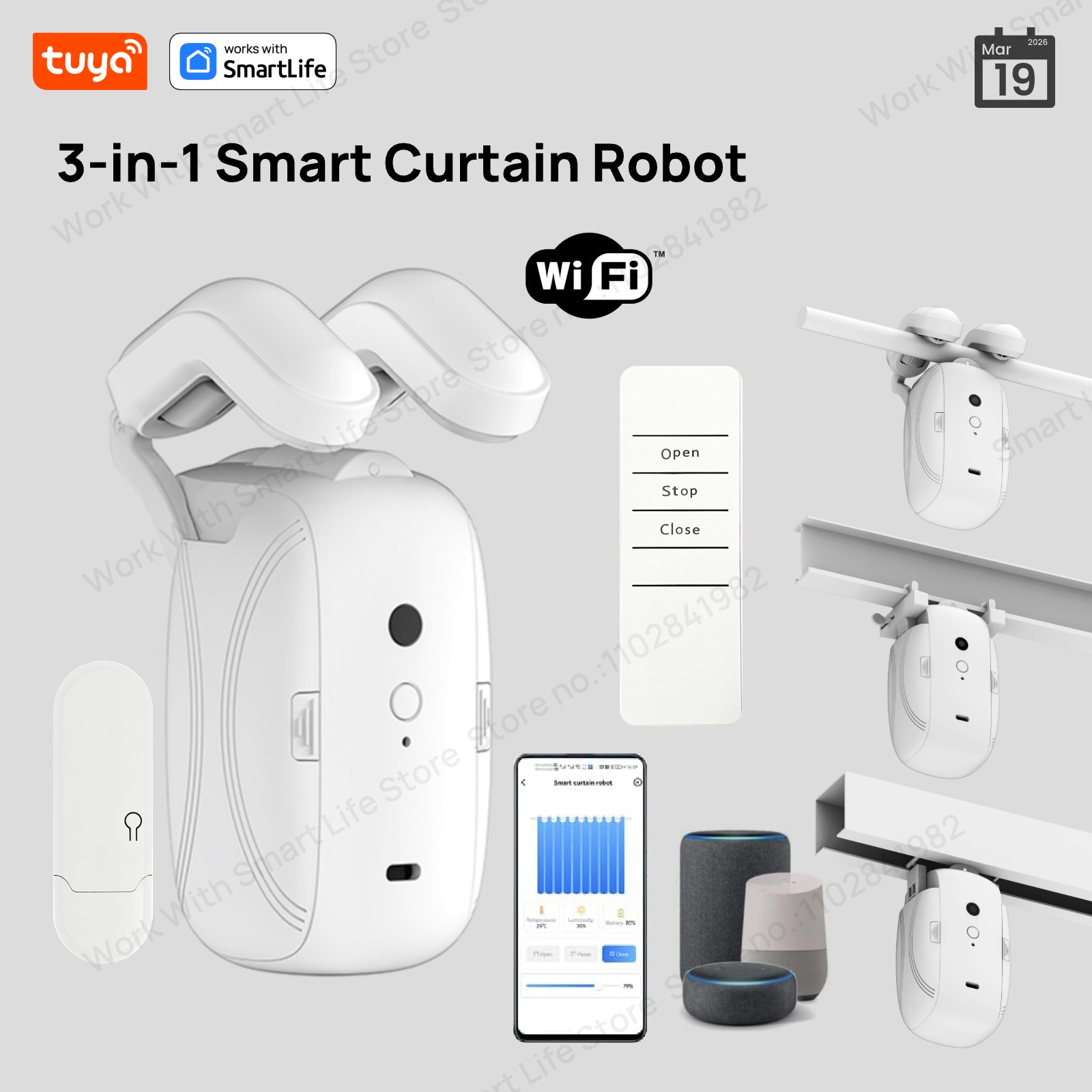 1/2 Unidades Robô de Cortina I - Smart Home Nest avaliação e preço