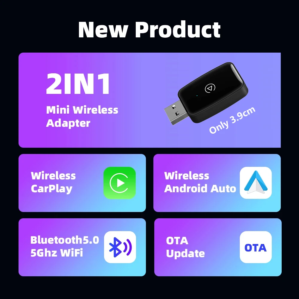 Novo Adaptador Sem Fio Carplay - Wifi Smart Plug avaliação e preço