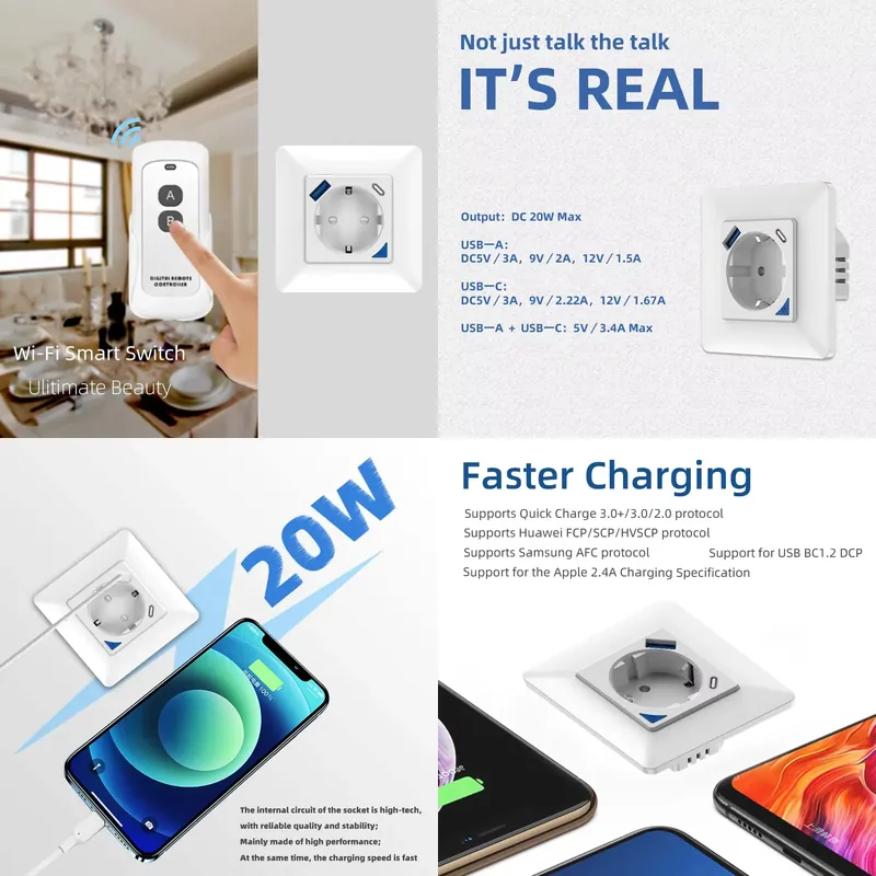 Tomada Inteligente Wi-Fi de Em - Wifi Smart Plug avaliação e preço