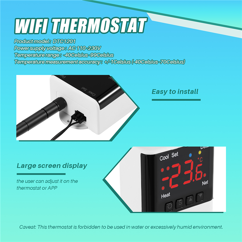 Controlador de temperatura wi- - Wifi Thermostat avaliação e preço